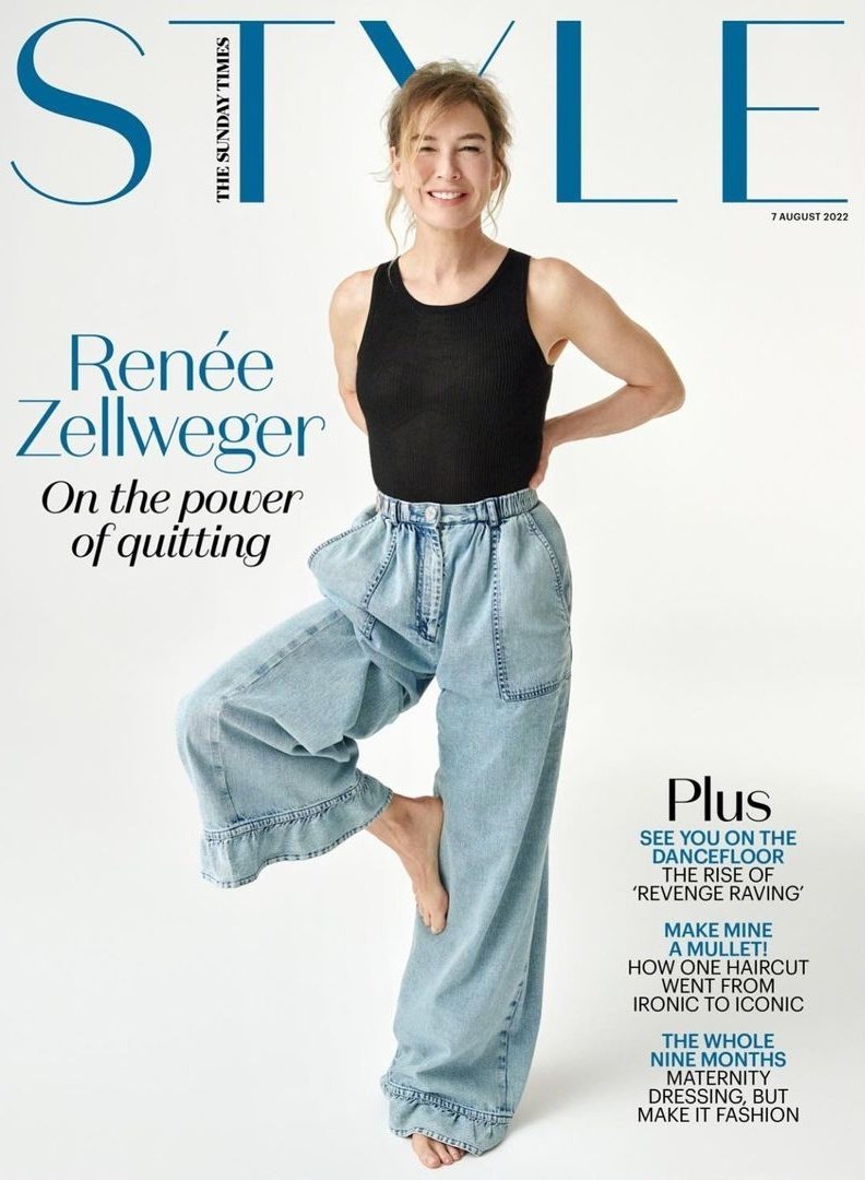 Renee Zellweger For The Sunday Times Style 7th August 22 Yeson Fashion